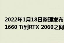 2022年1月18日整理发布：RTX 3050的性能大约介于GTX 1660 Ti到RTX 2060之间