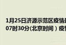 1月25日济源示范区疫情最新消息-济源示范区截至1月25日07时30分(北京时间）疫情数据统计