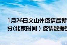 1月26日文山州疫情最新消息-文山州截至1月26日23时01分(北京时间）疫情数据统计