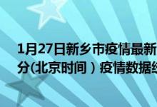 1月27日新乡市疫情最新消息-新乡市截至1月27日07时30分(北京时间）疫情数据统计