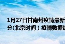 1月27日甘南州疫情最新消息-甘南州截至1月27日12时30分(北京时间）疫情数据统计