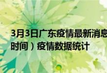 3月3日广东疫情最新消息-广东截至3月3日22时01分(北京时间）疫情数据统计