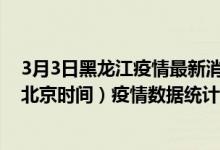 3月3日黑龙江疫情最新消息-黑龙江截至3月3日16时01分(北京时间）疫情数据统计