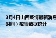 3月4日山西疫情最新消息-山西截至3月4日00时01分(北京时间）疫情数据统计