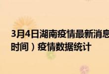 3月4日湖南疫情最新消息-湖南截至3月4日19时02分(北京时间）疫情数据统计