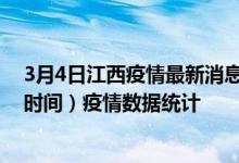 3月4日江西疫情最新消息-江西截至3月4日01时01分(北京时间）疫情数据统计