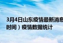 3月4日山东疫情最新消息-山东截至3月4日14时31分(北京时间）疫情数据统计