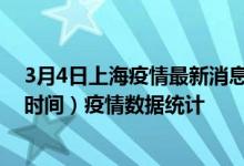 3月4日上海疫情最新消息-上海截至3月4日18时30分(北京时间）疫情数据统计