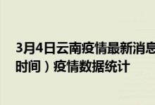 3月4日云南疫情最新消息-云南截至3月4日08时02分(北京时间）疫情数据统计