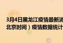 3月4日黑龙江疫情最新消息-黑龙江截至3月4日00时30分(北京时间）疫情数据统计