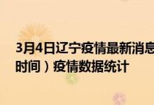 3月4日辽宁疫情最新消息-辽宁截至3月4日08时37分(北京时间）疫情数据统计