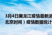 3月4日黑龙江疫情最新消息-黑龙江截至3月4日06时30分(北京时间）疫情数据统计