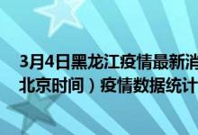 3月4日黑龙江疫情最新消息-黑龙江截至3月4日13时00分(北京时间）疫情数据统计