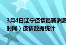 3月4日辽宁疫情最新消息-辽宁截至3月4日11时02分(北京时间）疫情数据统计