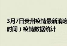 3月7日贵州疫情最新消息-贵州截至3月7日12时30分(北京时间）疫情数据统计