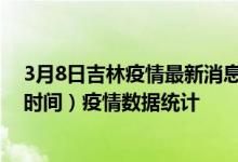 3月8日吉林疫情最新消息-吉林截至3月8日11时00分(北京时间）疫情数据统计