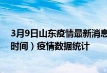 3月9日山东疫情最新消息-山东截至3月9日00时30分(北京时间）疫情数据统计