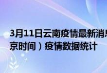 3月11日云南疫情最新消息-云南截至3月11日01时01分(北京时间）疫情数据统计