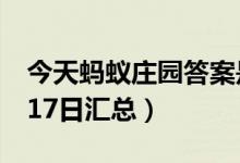 今天蚂蚁庄园答案是什么（蚂蚁庄园答案8月17日汇总）