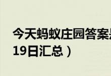 今天蚂蚁庄园答案是什么（蚂蚁庄园答案8月19日汇总）