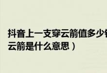 抖音上一支穿云箭值多少钱（穿云箭多少钱一个,抖音里的穿云箭是什么意思）