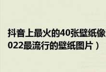 抖音上最火的40张壁纸像素风格（抖音上很火的潮图壁纸_2022最流行的壁纸图片）