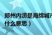 郑州内涝是海绵城市失效（郑州市海绵城市是什么意思）