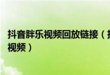 抖音胖乐视频回放链接（抖音胖乐裸睡直播录屏 胖乐踢被子视频）