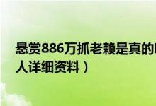 悬赏886万抓老赖是真的吗（价值886万的老赖是谁照片个人详细资料）