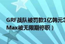 GRF战队被罚款1亿韩元怎么回事（原GRF理事赵奎南和cvMax被无限期停职）