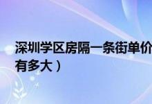 深圳学区房隔一条街单价差8万什么情况（深圳学区房差距有多大）