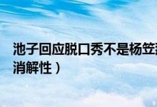 池子回应脱口秀不是杨笠那样说了什么（觉得她煽动性大于消解性）