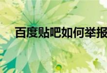 百度贴吧如何举报人（贴吧怎么举报人）