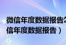 微信年度数据报告怎么查看2021（2021年微信年度数据报告）