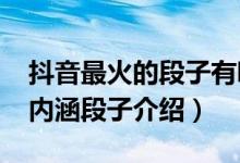 抖音最火的段子有哪些（2018抖音最火爆的内涵段子介绍）