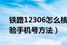 铁路12306怎么核验手机号（铁路12306核验手机号方法）