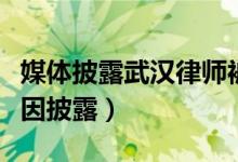 媒体披露武汉律师被杀案细节（武汉枪击案原因披露）