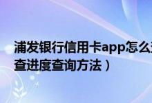 浦发银行信用卡app怎么查进度查询（浦发银行信用卡app查进度查询方法）