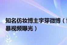 知名仿妆博主宇芽微博（博主宇芽被家暴仿妆博主宇芽遭家暴视频曝光）