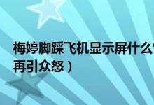 梅婷脚踩飞机显示屏什么情况（梅婷深夜发文道歉语病百出再引众怒）