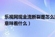 乐视网现金流断裂是怎么回事（乐视网现金流断裂原因始末意味着什么）