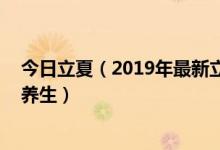 今日立夏（2019年最新立夏诗句朋友圈语录 立夏吃什么最养生）