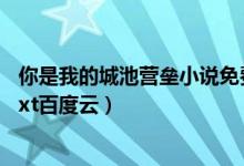 你是我的城池营垒小说免费观看（你是我的城池营垒+番外txt百度云）