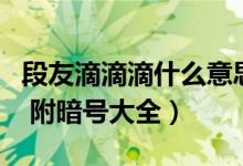 段友滴滴滴什么意思暗号（段友滴滴滴怎么回 附暗号大全）