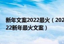 新年文案2022最火（2022新年文案简短_新年高级文案_2022新年最火文案）