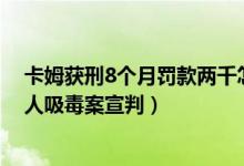 卡姆获刑8个月罚款两千怎么回事（脱口秀演员卡姆容留他人吸毒案宣判）