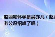 赵丽颖怀孕是吴亦凡（赵丽颖怀孕是谁的 赵丽颖第一次是给老公冯绍峰了吗）