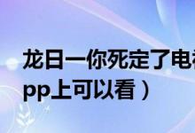 龙日一你死定了电视剧什么时候更新（哪个app上可以看）