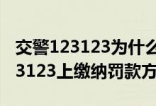 交警123123为什么处理不了违章（在交管123123上缴纳罚款方法）