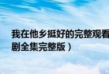 我在他乡挺好的完整观看免费/国语（我在他乡挺好的电视剧全集完整版）